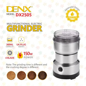Denx Multifunctional Electric Grinder – Powerful Kitchen Grinder for Spices, Nuts & More