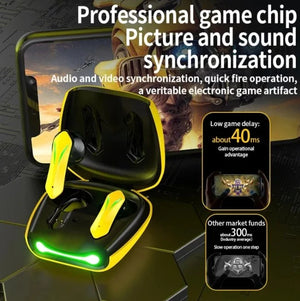 Wireless Gaming Earbuds – Bluetooth Earphones with Low-Latency Audio for Gaming & Music