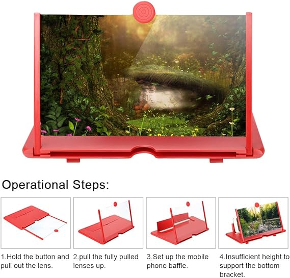 3D Mobile Screen Magnifier – Portable Phone Screen Enlarger for Movies & Videos