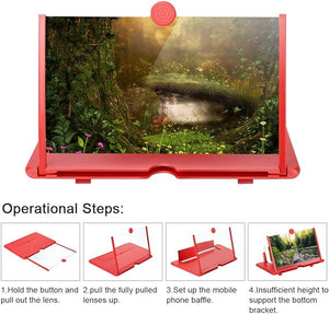 3D Mobile Screen Magnifier – Portable Phone Screen Enlarger for Movies & Videos