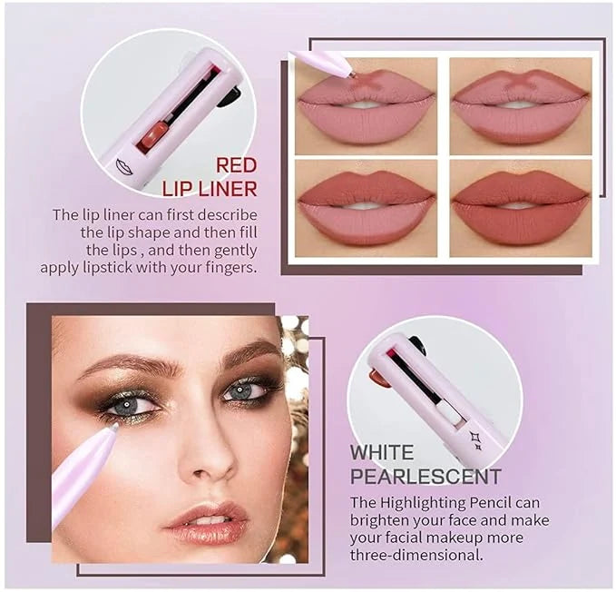 4-in-1 Makeup Pen – Multi-Function Lip Liner, Eyeliner & Makeup Tool