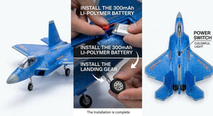 Remote Control Airplane for Kids – Easy-to-Fly RC Plane Toy for Outdoor Adventures