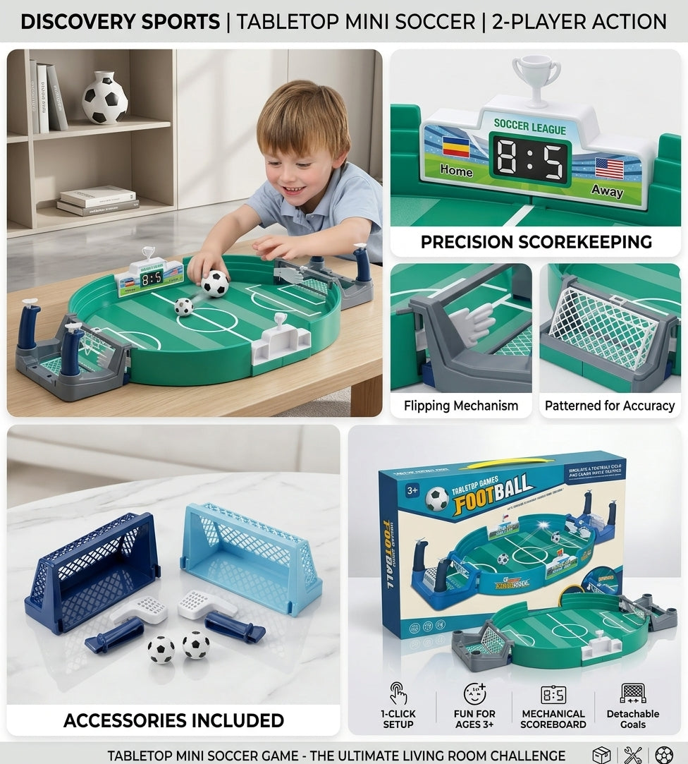 Mini Football Table Game | Portable Foosball Soccer Toy