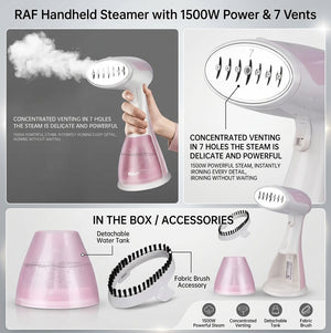 Portable Handheld Garment Steamer – Easy Clothes Wrinkle Remover for Home & Travel