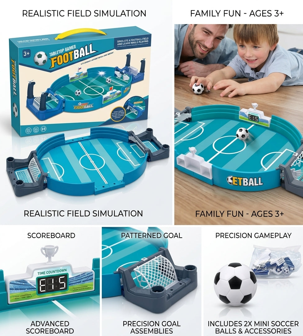 Mini Football Table Game | Portable Foosball Soccer Toy