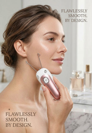 Electric Facial Hair Remover for Women – Painless Threading Epilator for Upper Lip, Chin & Fine Facial Hair