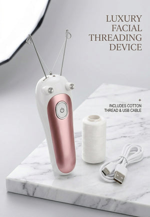Electric Facial Hair Remover for Women – Painless Threading Epilator for Upper Lip, Chin & Fine Facial Hair