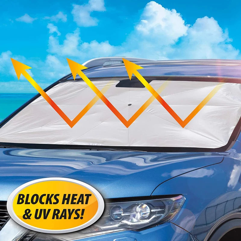 Car Windshield Sun Shade – Foldable UV & Heat Protection Cover for Cars