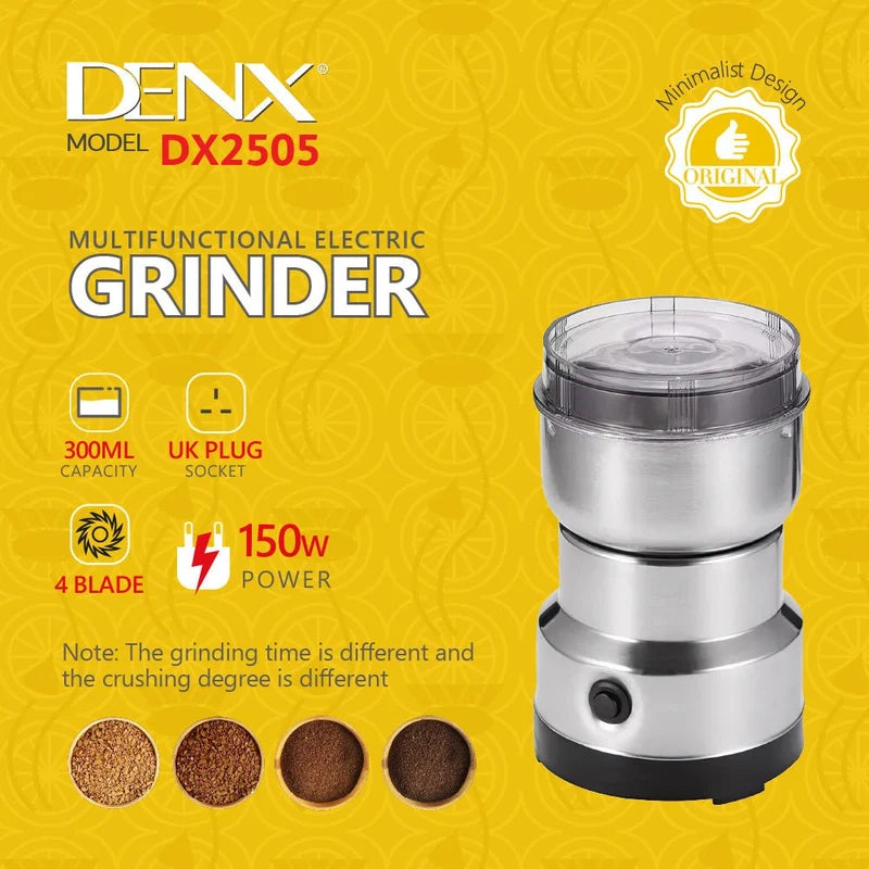 Denx Multifunctional Electric Grinder – Powerful Kitchen Grinder for Spices, Nuts & More
