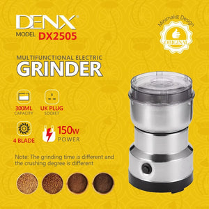 Denx Multifunctional Electric Grinder – Powerful Kitchen Grinder for Spices, Nuts & More