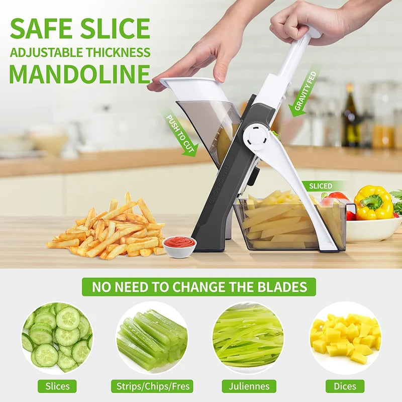 Manual Vegetable Cutter – Multi-Function Vegetable Chopper & Kitchen Slicer