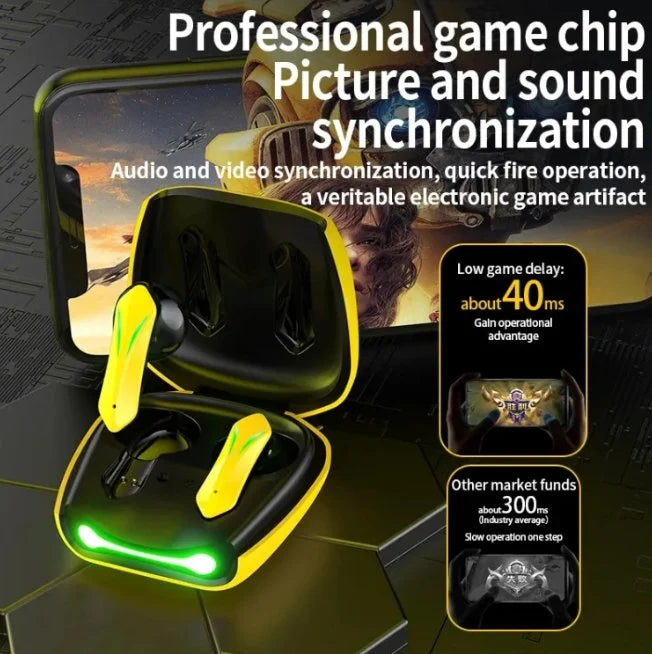 Wireless Gaming Earbuds – Bluetooth Earphones with Low-Latency Audio for Gaming & Music